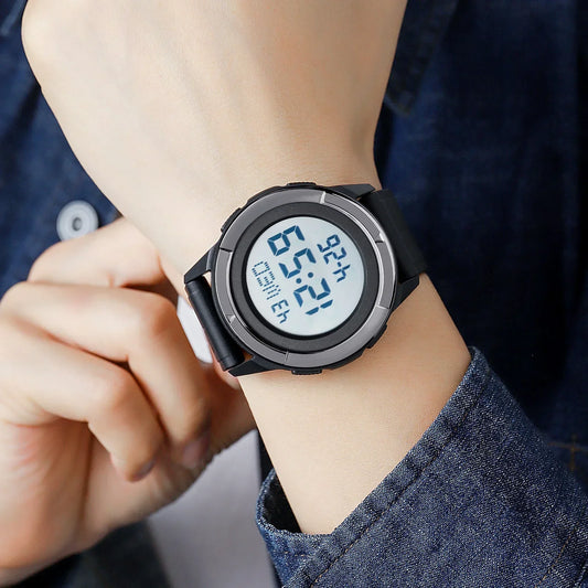 Professional Waterproof Digital Chronograph Watch - 5Bar Sports Watch