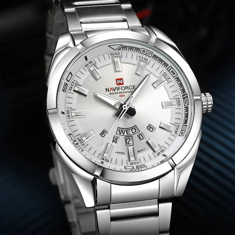 Military Sports Quartz Wristwatch - Tactical Stainless Steel Timepiece
