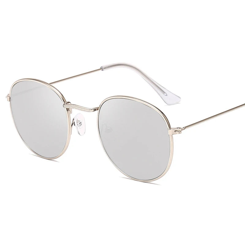 Classic Round Mirror Sunglasses - Premium Alloy UV400 Eyewear