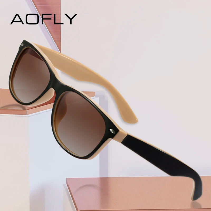 Classic Vintage Polarized Sunglasses - Retro Acetate Frame Design