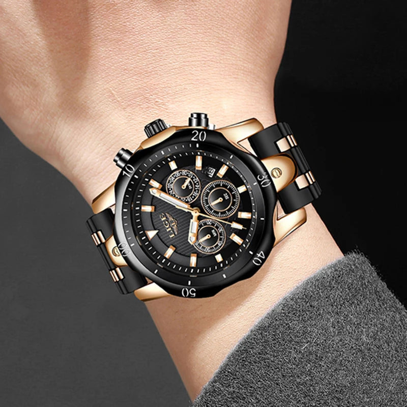 Sport Chronograph Full Steel Watch - Premium Waterproof Timepiece