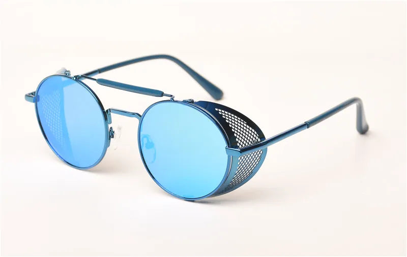 Retro Round Steampunk Sunglasses - Victorian-Inspired Eyewear