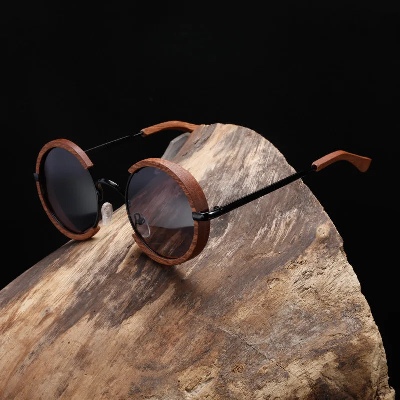 Retro Wooden Polarized Sunglasses - Premium Natural Wood UV400 Eyewear