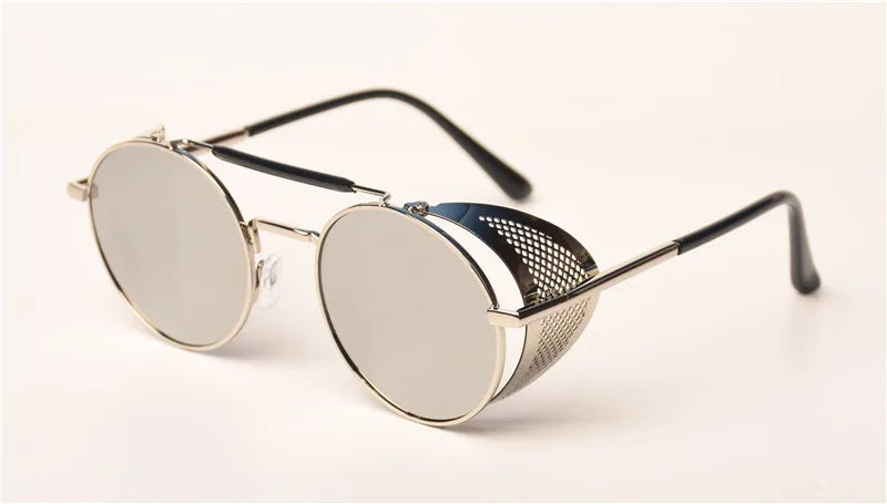 Retro Round Steampunk Sunglasses - Victorian-Inspired Eyewear