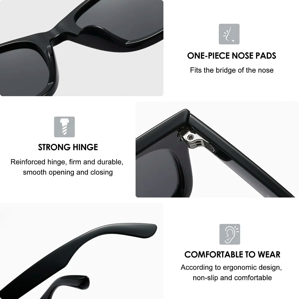 Classic Vintage Polarized Sunglasses - Retro Acetate Frame Design