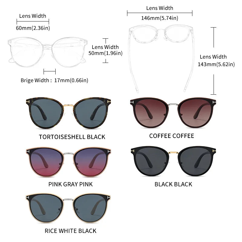 Polarized Ladies Sunglasses - Premium Cat Eye Fashion Eyewear