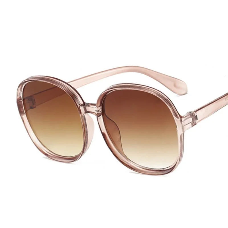 Classic Vintage Oversized Sunglasses - Circular UV400 Outdoor Eyewear