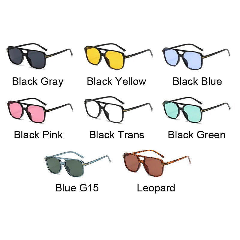 Vintage Square Sunglasses - UV400 Mirror Outdoor Eyewear