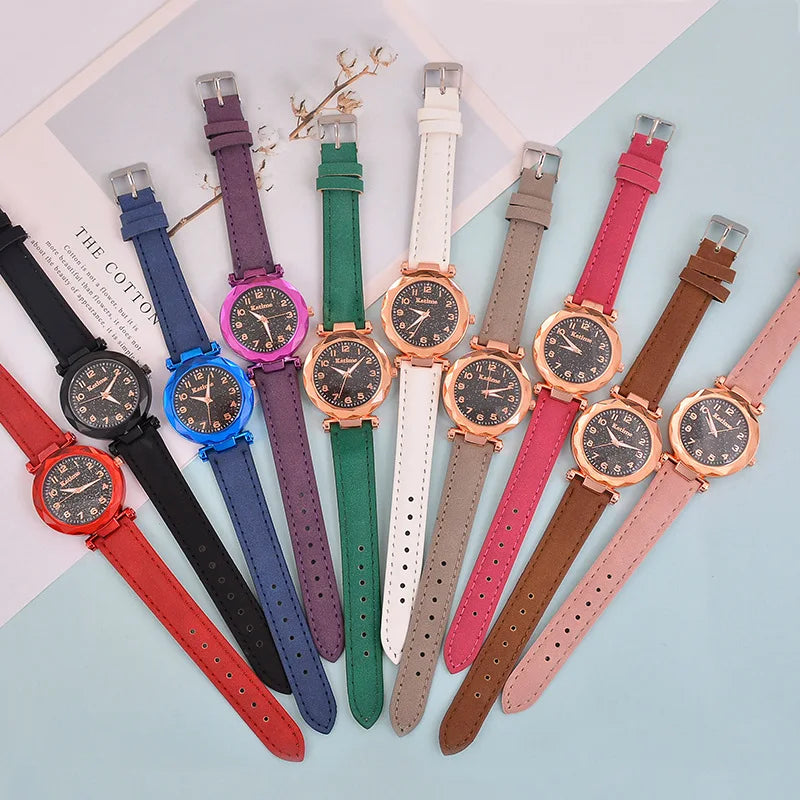 Elegant Starry Sky Women's Watch - Fashion Stainless Steel Timepiece