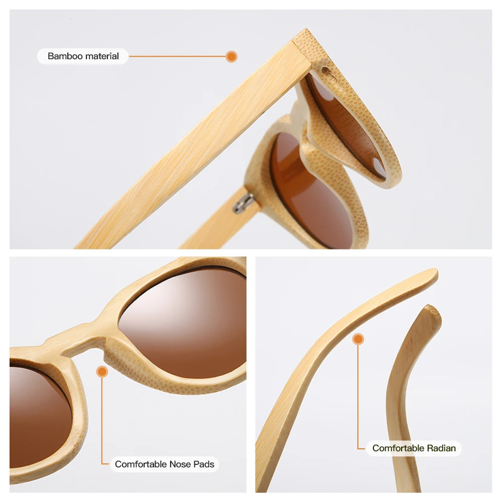 Polarized Bamboo Sunglasses - Eco-Friendly UV400 Eyewear