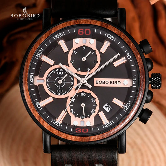 Luxury Personalized Wooden Watch - Custom Engraved Timepiece