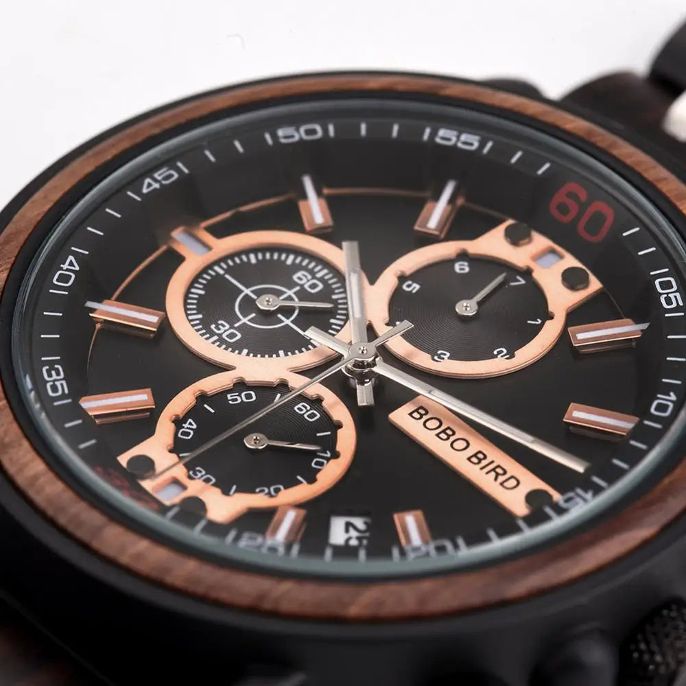 Luxury Personalized Wooden Watch - Custom Engraved Timepiece