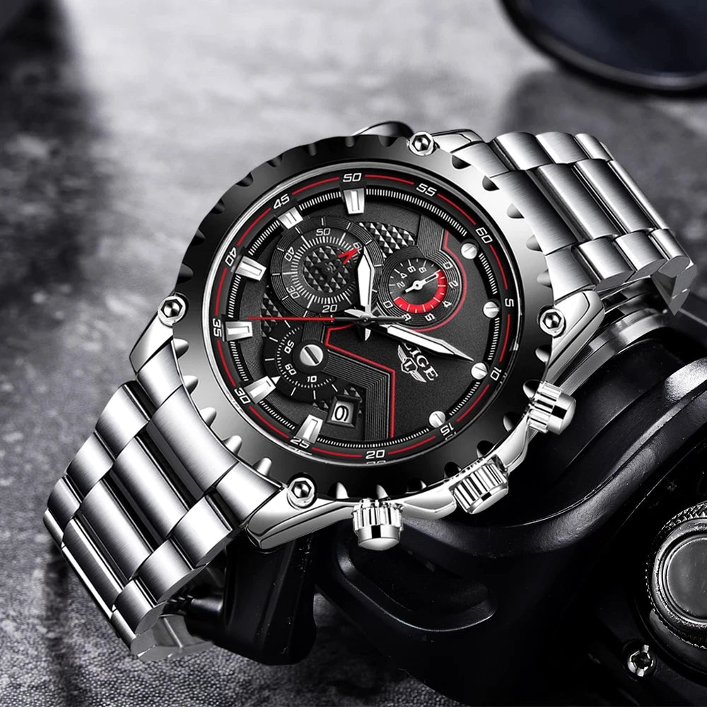 Premium Stainless Steel 30M Waterproof Watch - Multifunctional Quartz Timepiece