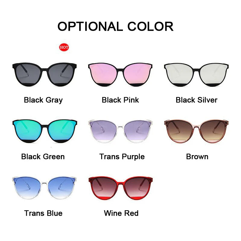 New Classic Oval Women's Sunglasses - Cat Eye UV400 Eyewear