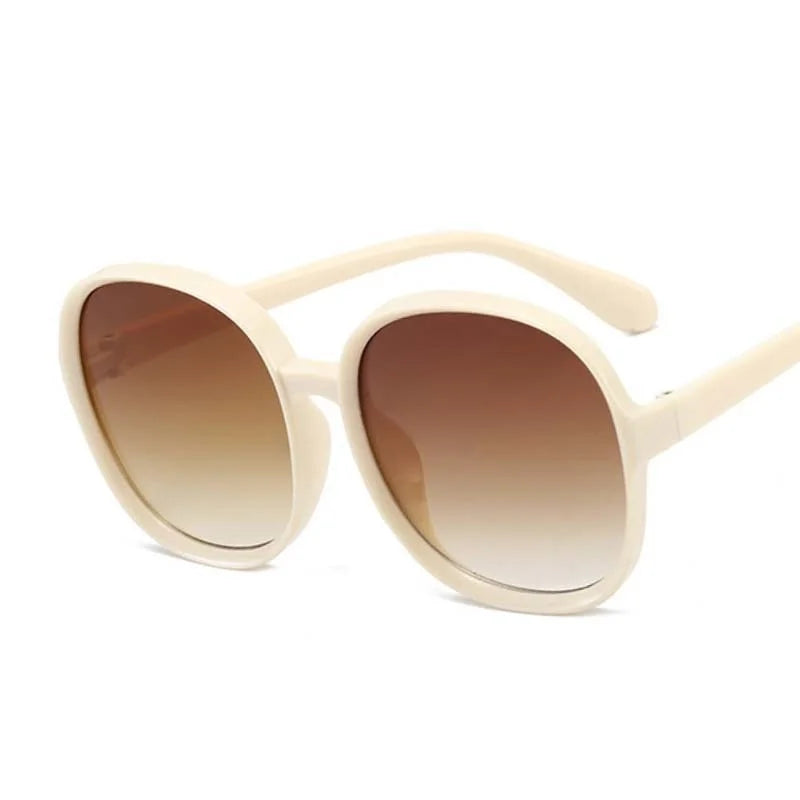 Classic Vintage Oversized Sunglasses - Circular UV400 Outdoor Eyewear
