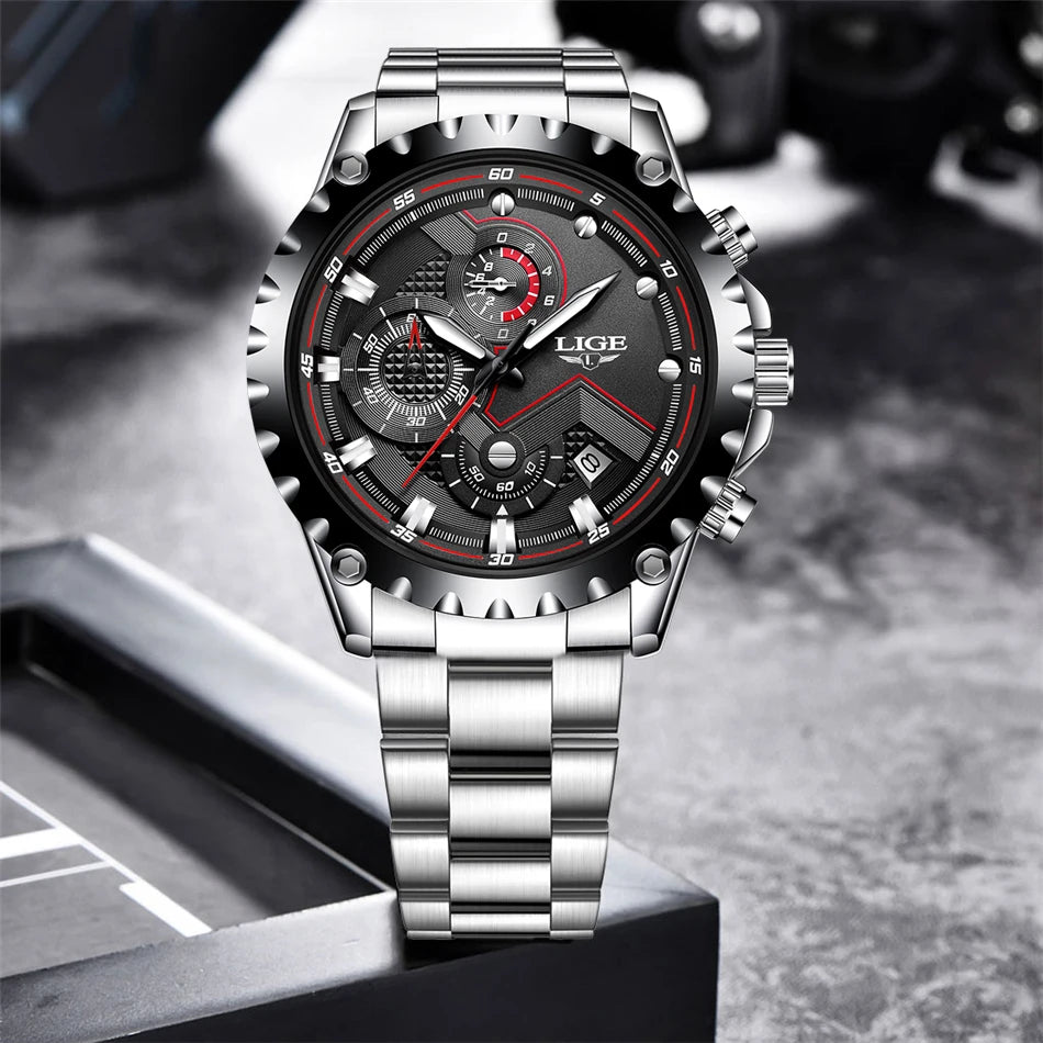 Premium Stainless Steel 30M Waterproof Watch - Multifunctional Quartz Timepiece