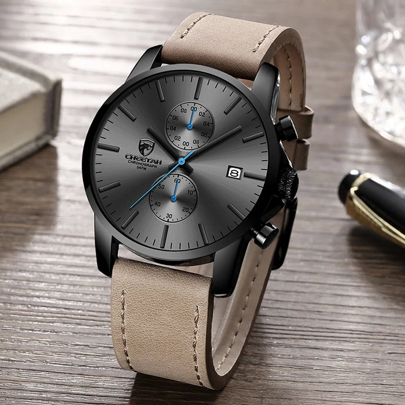 Casual Retro Sporty Watch - Classic Leather and Alloy Timepiece