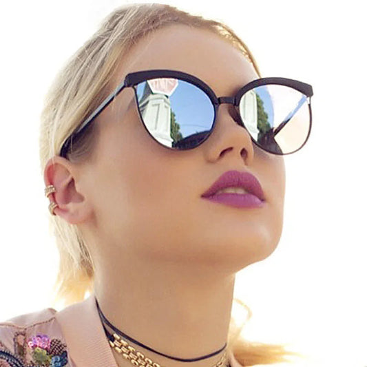 Classic Retro Sunglasses - Cat Eye Mirror UV400 Eyewear