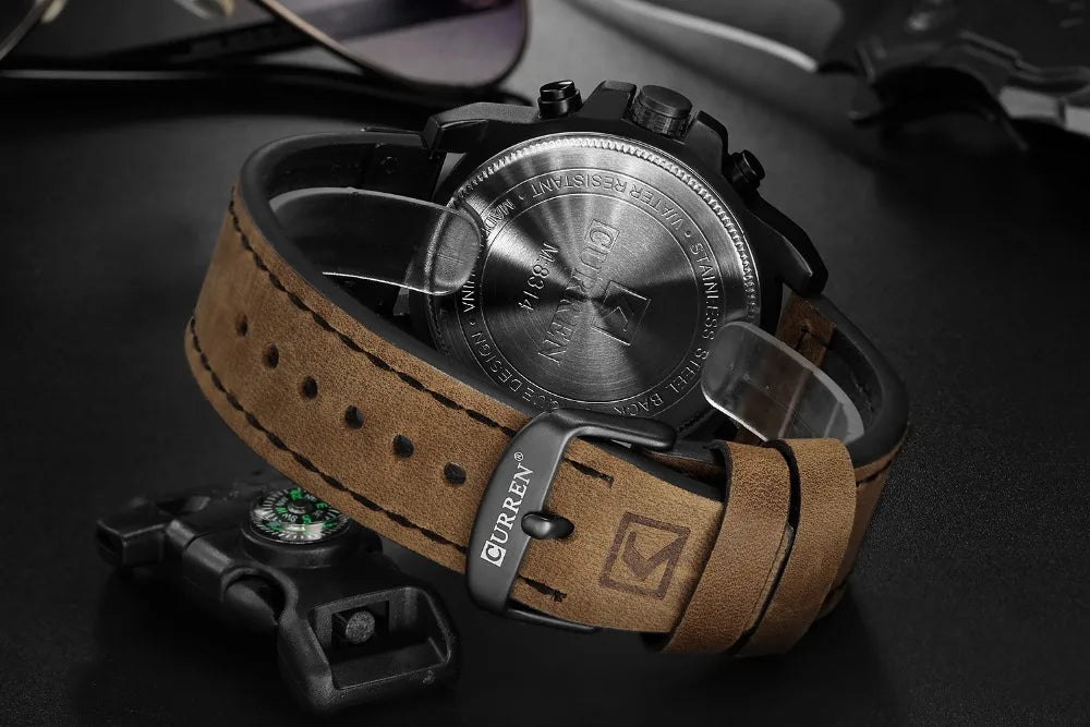Manly Waterproof Watch - Premium Leather Casual Timepiece