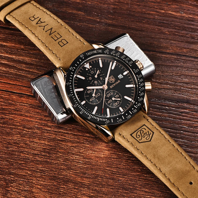 Luxury Chronograph Watch - Premium Silicone Strap Timepiece