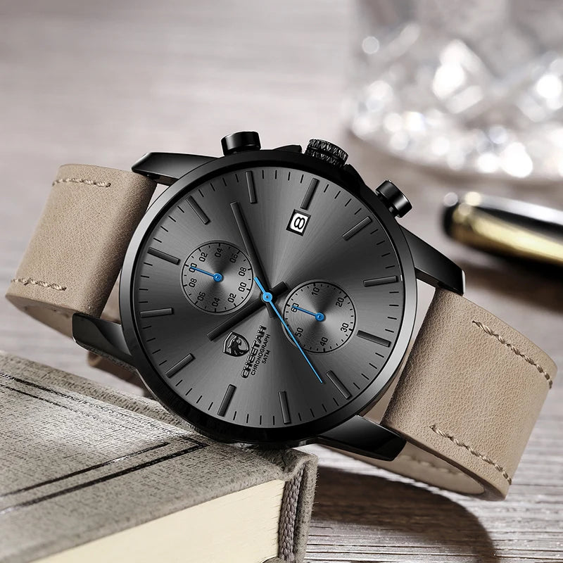 Casual Retro Sporty Watch - Classic Leather and Alloy Timepiece