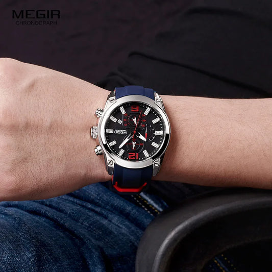 Premium Chronograph Analog Watch - Luminous Quartz with Date Display