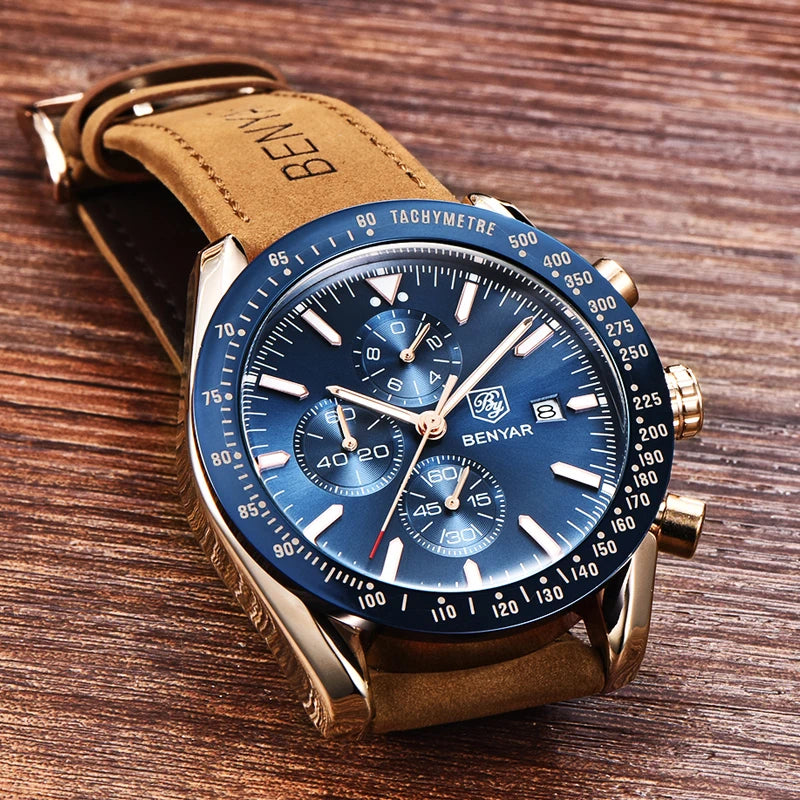 Luxury Chronograph Watch - Premium Silicone Strap Timepiece