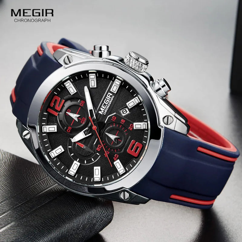 Premium Chronograph Analog Watch - Luminous Quartz with Date Display