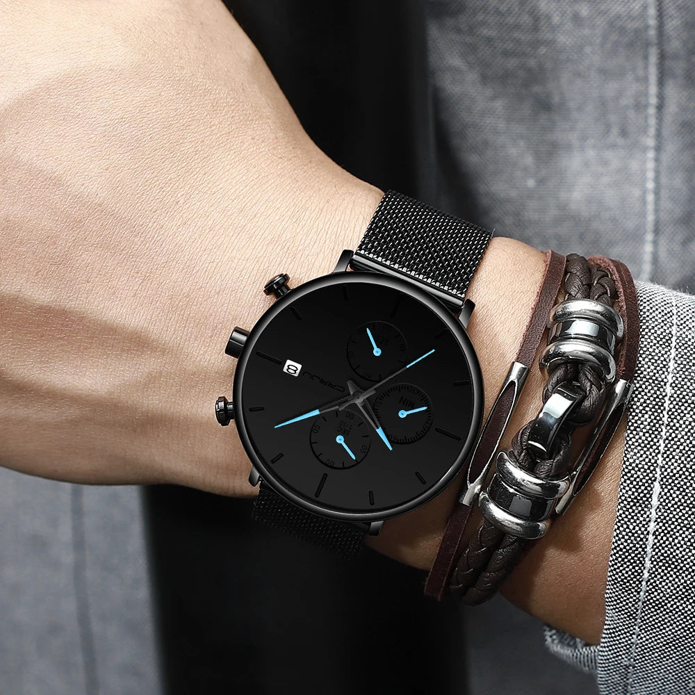 Minimalist Stylish Waterproof Watch - Contemporary Stainless Steel Design