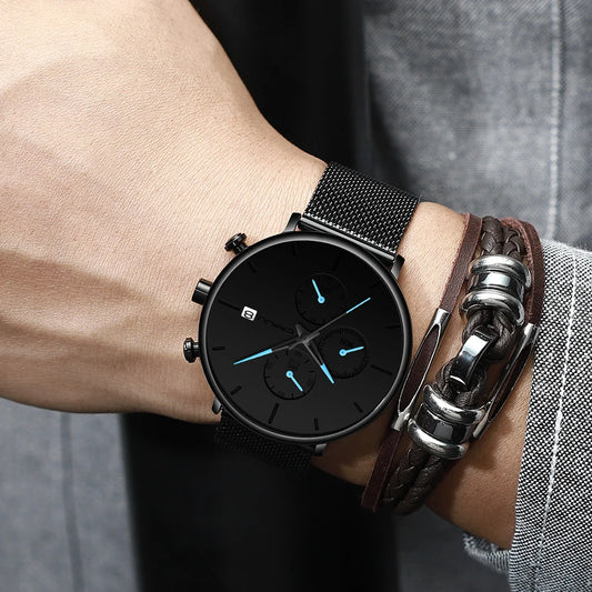 Minimalist Stylish Waterproof Watch - Contemporary Stainless Steel Design