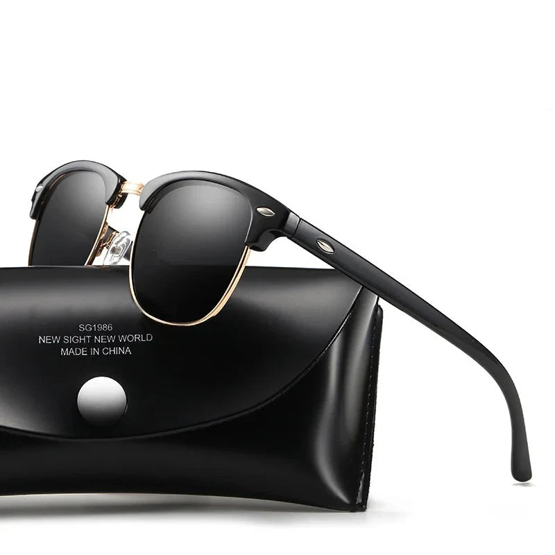 Vintage Square Polarized Sunglasses - Retro Style for Women