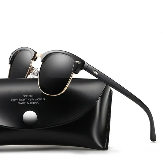 Vintage Square Polarized Sunglasses - Retro Style for Women