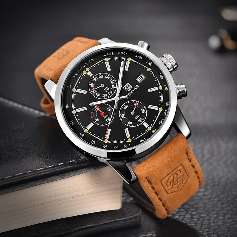 Vintage Classic Chronograph Watch - Sporty Retro Timepiece