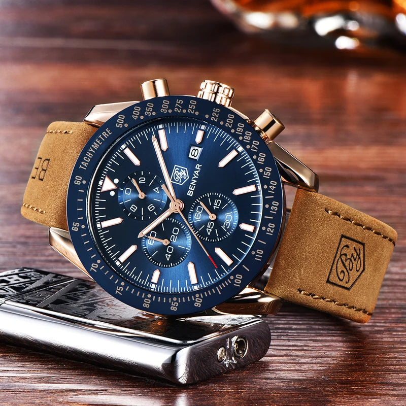 Luxury Chronograph Watch - Premium Silicone Strap Timepiece