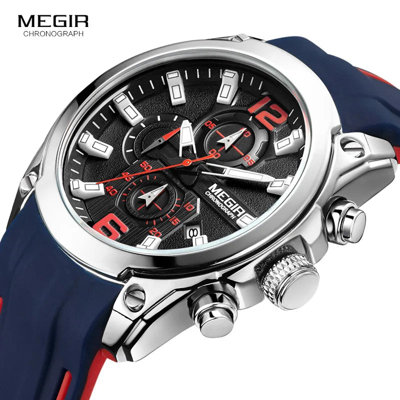 Premium Chronograph Analog Watch - Luminous Quartz with Date Display