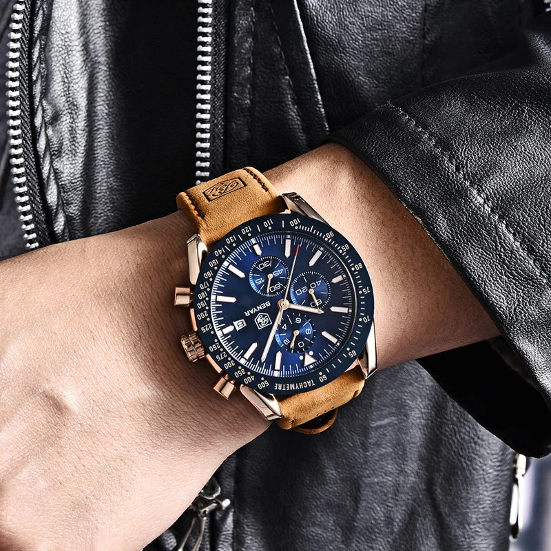 Luxury Chronograph Watch - Premium Silicone Strap Timepiece