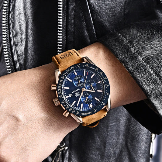 Luxury Chronograph Watch - Premium Silicone Strap Timepiece