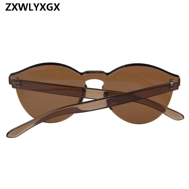 Rimless Vintage Round Mirror Sunglasses - TAC Photochromic Eyewear