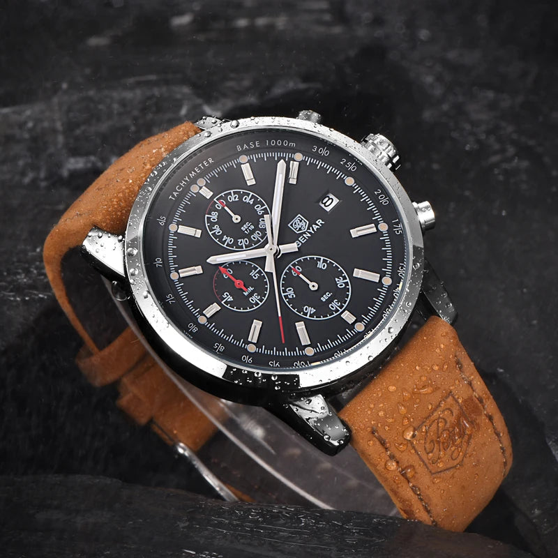 Vintage Classic Chronograph Watch - Sporty Retro Timepiece