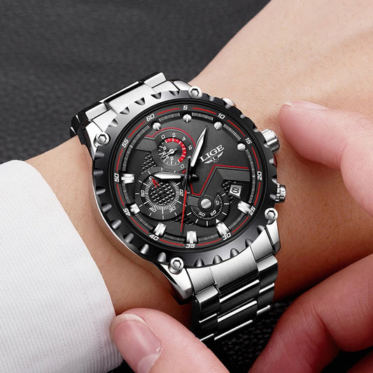 Premium Stainless Steel 30M Waterproof Watch - Multifunctional Quartz Timepiece