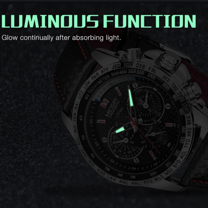 Vogue Sporty Watch - Premium Leather and Stainless Steel Timepiece