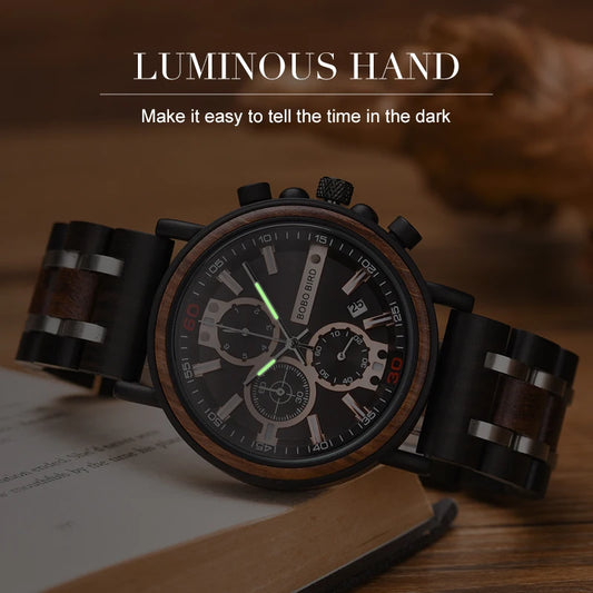 Luxury Personalized Wooden Watch - Custom Engraved Timepiece