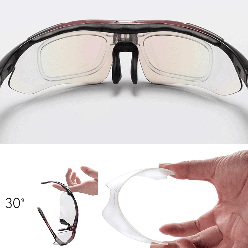 Professional Polarized Photochromic Cycling Sunglasses - 5-Lens System