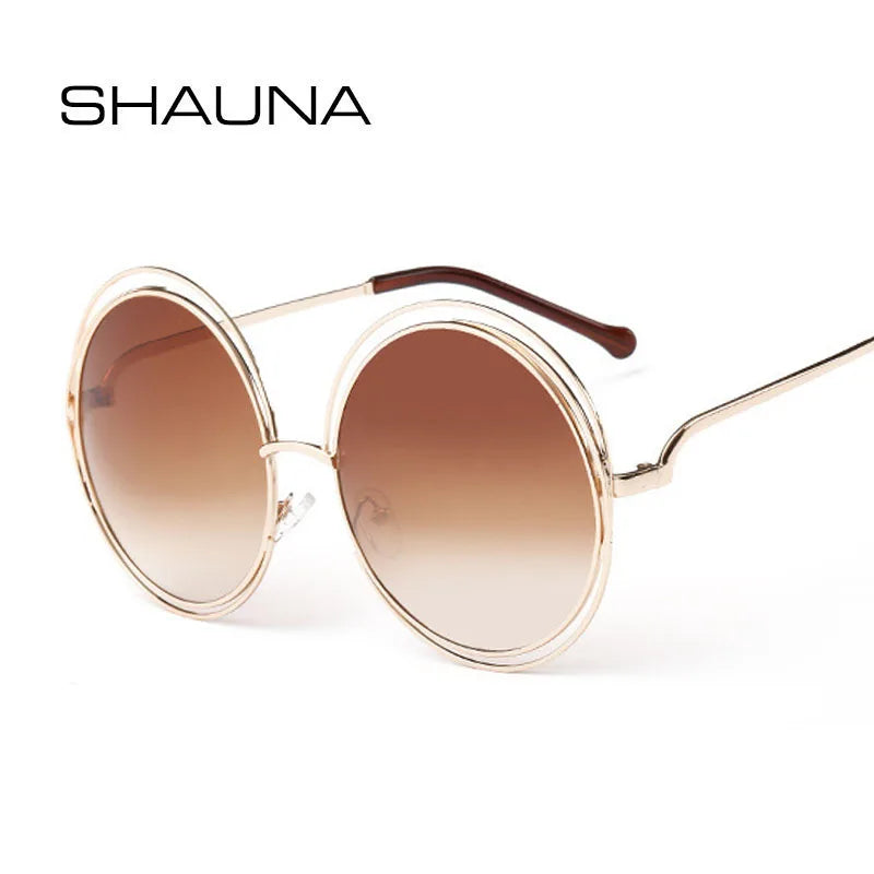 Classy Round Sunglasses - Premium Alloy Mirror Gradient Eyewear