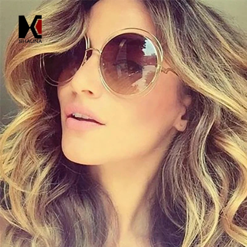 Classy Round Sunglasses - Premium Alloy Mirror Gradient Eyewear