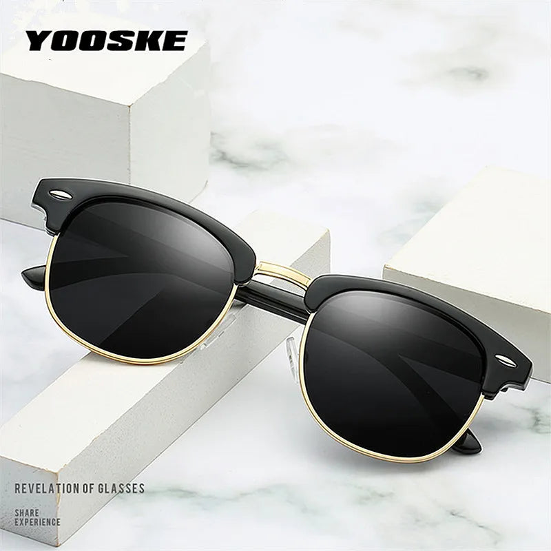 Vintage Square Polarized Sunglasses - Retro Style for Women