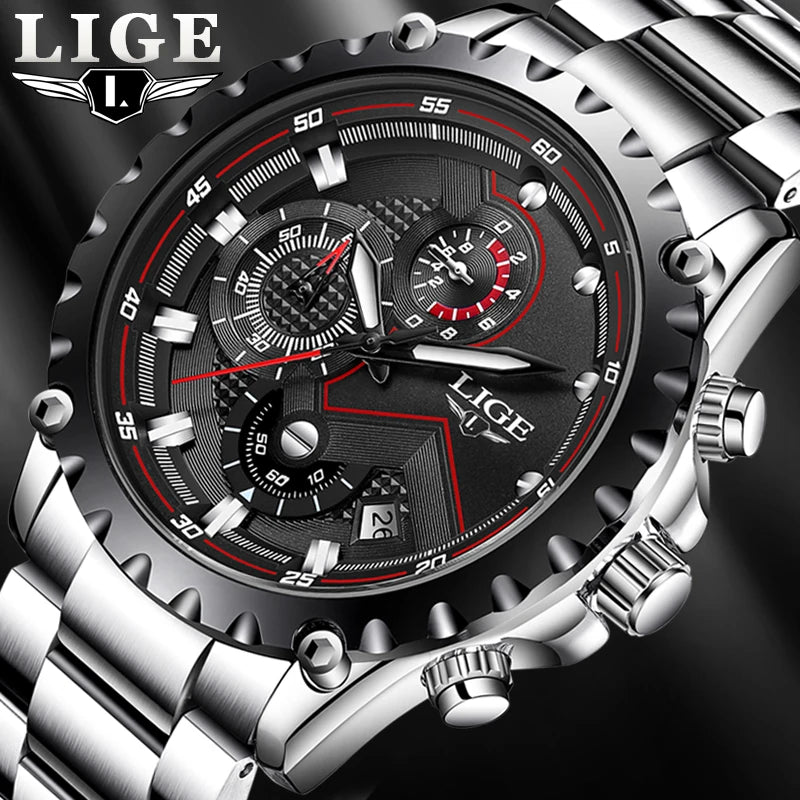Premium Stainless Steel 30M Waterproof Watch - Multifunctional Quartz Timepiece