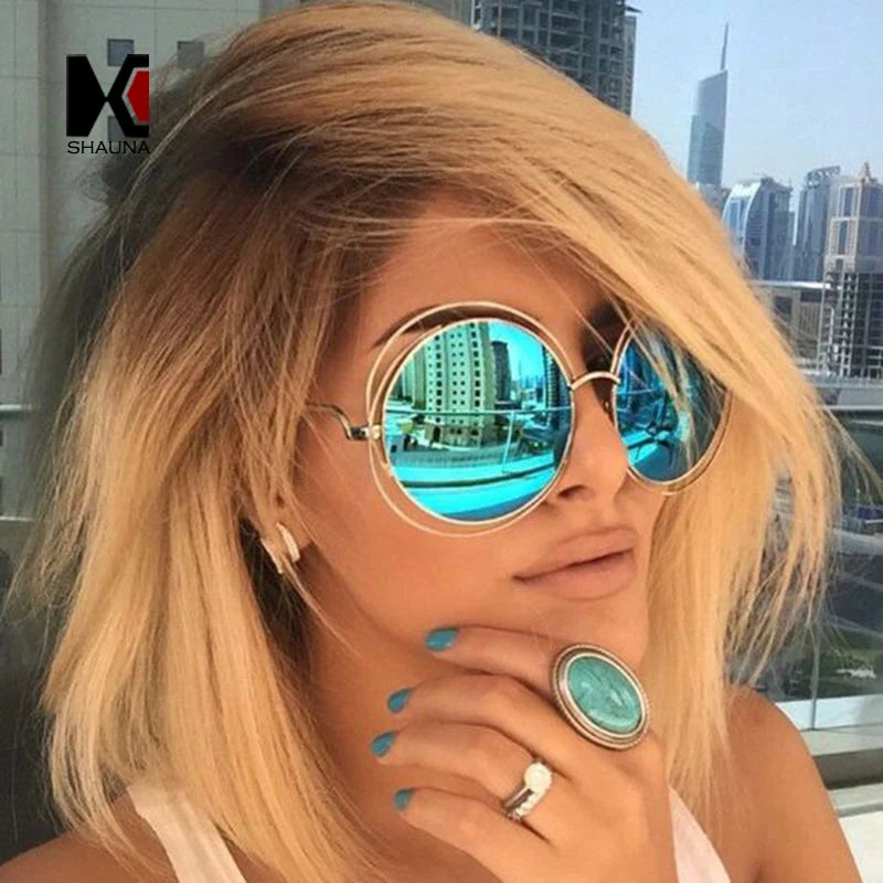 Classy Round Sunglasses - Premium Alloy Mirror Gradient Eyewear