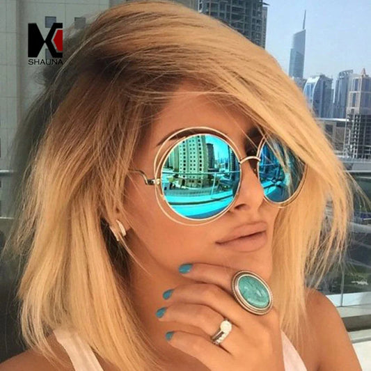 Classy Round Sunglasses - Premium Alloy Mirror Gradient Eyewear