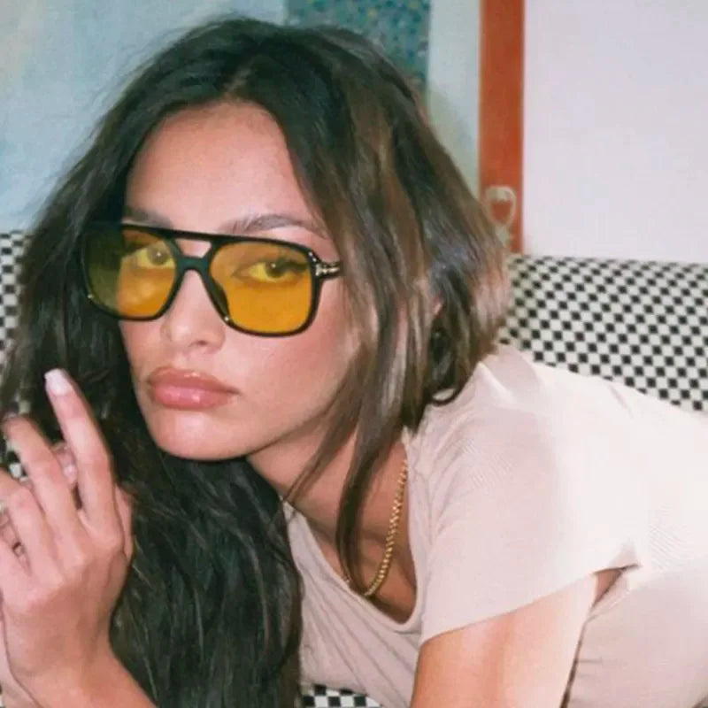 Vintage Square Sunglasses - UV400 Mirror Outdoor Eyewear